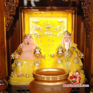 Bộ ban thờ Thần Tài Thổ Địa lưu ly vàng btt-cc017