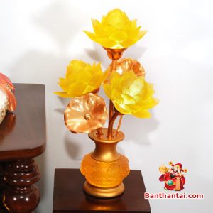 Bộ ban thờ Thần Tài Thổ Địa lưu ly vàng btt-cc017