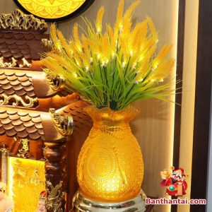 Bộ ban thờ Thần Tài Thổ Địa sứ trắng tâm kinh btt-cc013