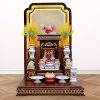 Bộ ban thờ thần tài thổ địa Tài Vượng dát vàng btt-cc011