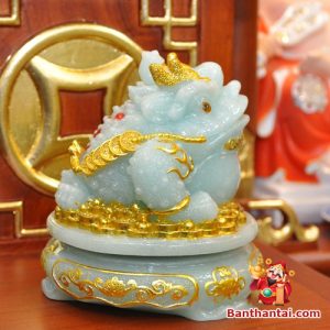 Bộ ban thờ Thổ Địa ba gian sứ trắng sen hồng btt-cc012
