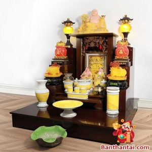 Hình ảnh thực tế bộ ban thờ Thổ Địa mái bằng chân trơn BTT717