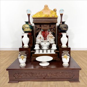 Bộ bàn thờ Thổ Địa mái bằng hoa sen BTT726