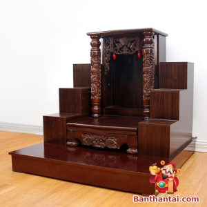 Combo ban thờ Thần Tài song long mái bằng BTT756