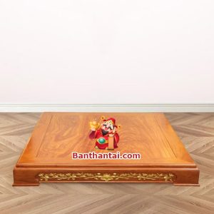 Kệ Kê Ban Thờ Tài Thổ Địa Hoa Sen Dát Vàng KBT-TT001 chế tác từ gỗ Hương cao cấp