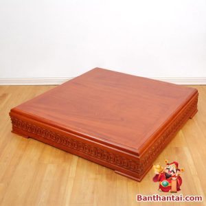 Thiết kế vuông vắn từ chất liệu gỗ hương bền chắc cùng màu cánh gián sang trọng