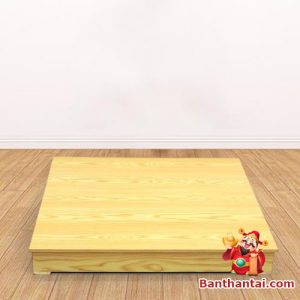 Kệ Kê Ban Thờ Thần Tài Thổ Địa Melamine KBT-TT008 chế tác từ gỗ Melamine màu vàng sáng
