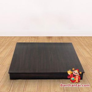 Kệ Kê Ban Thờ Thần Tài Thổ Địa Veneer KBT-TT004 với màu nâu óc chó sang trọng