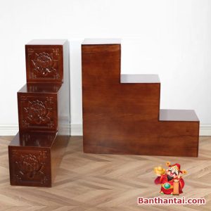 Thiết kế ba tầng chắc chắn, chuẩn phong thủy cho không gian thờ cúng