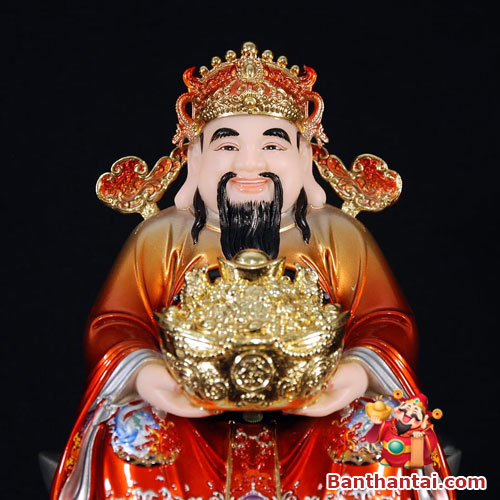 Tượng Thần Như Ý ôm hũ vàng lấp lánh