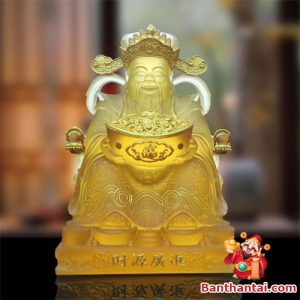 Tượng Thần Tiền Lưu Ly Hổ Phách ttt-041 mang ý nghĩa cầu tài lộc và bình an