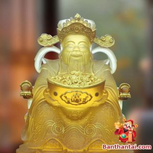 Tượng Thần Tiền Lưu Ly Hổ Phách ttt-041 với vẻ đẹp tinh tế
