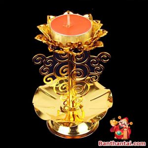 Đế nến Thần Tài bằng đồng dntt-003
