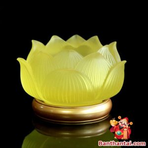 Đế nến Thần Tài hoa sen chân đồng dntt-009
