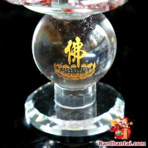 Đế cầu pha lê in chữ “Phật” – kết hợp hài hòa giữa tâm linh và thẩm mỹ