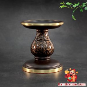Đế nến Thần Tài vân đá đen cao cấp dntt-014