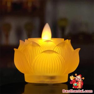 Đế nến Thần Tài bảo liên dùng pin dntt-016
