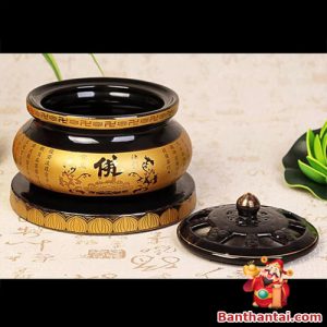 Nắp rời tiện lợi, chất liệu sứ bóng cao cấp, phù hợp không gian thờ cúng