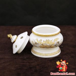 Lư trầm Thần Tài hoa sen vàng lttt-004