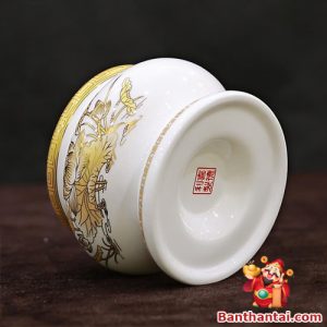 Lư trầm Thần Tài hoa sen vàng lttt-004