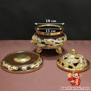Các bộ phận của lư dễ tháo rời, đường kính miệng 15cm
