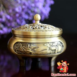 Lư trầm Thần Tài bằng đồng lttt-017