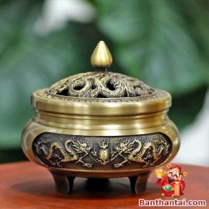 Lư trầm Thần Tài họa tiết rồng lttt-025