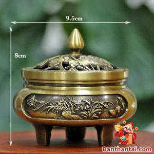 Kích thước 8x9.5cm nhỏ gọn, đồng nguyên khối đúc thủ công sắc sảo