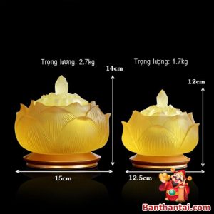 Hai kích thước: lớn 15x14cm (2.7kg), nhỏ 12.5x12cm (1.7kg), phù hợp nhiều không gian khác nhau