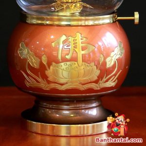 Họa tiết hoa sen chữ Phật được khắc chìm sắc nét