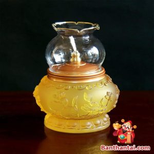 Đèn dầu Thần Tài hoa sen nổi dt-014
