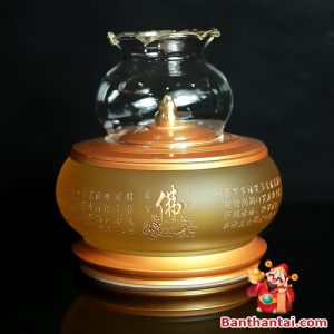 Đèn dầu Thần Tài tâm kinh chìm dt-019