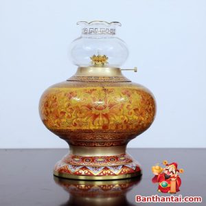 Đèn dầu Thần Tài bằng thủy tinh dt-026