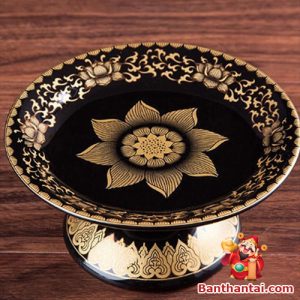 Mâm bồng Thần Tài hoa sen vàng mbtt-002