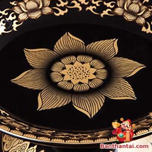 Mâm bồng Thần Tài hoa sen vàng mbtt-002