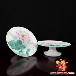Hình ảnh hoa sen hồng lá xanh được vẽ tay sắc nét