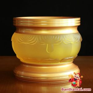 Bát hương Thần Tài lưu ly bọc đồng bhtt-017