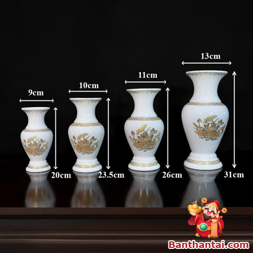 Kích thước sản phẩm lọ hoa Thần Tài