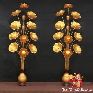 Bình hoa sen Thần Tài bằng nhôm lhtt-008