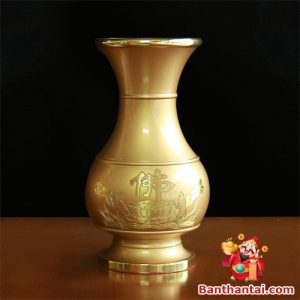 Lọ hoa Thần Tài hoa sen chữ Phật lhtt-011