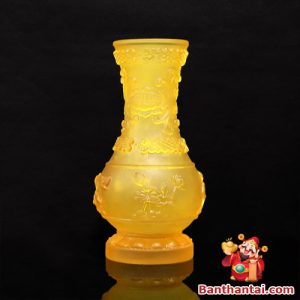 Lọ hoa Thần Tài lưu ly thanh liên lhtt-017