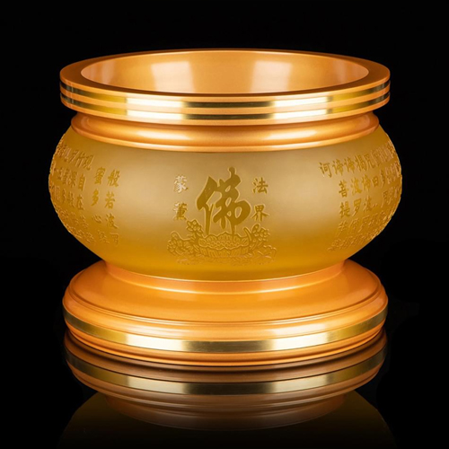 Hình ảnh bát hương Thần Tài tâm kinh khắc chìm bhtt-019 Hình ảnh bát hương Thần Tài tâm kinh khắc chìm bhtt-019