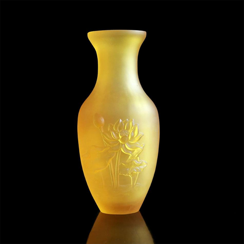 Hình ảnh lọ hoa Thần Tài hoa sen nổi lhtt-021