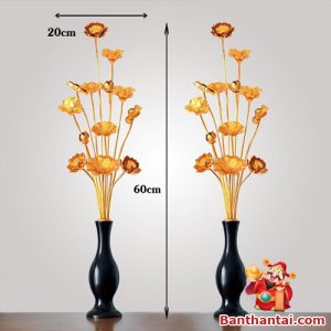 Kích thước thực tế của đôi bình hoa sen nhôm