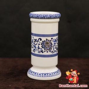 Ống hương Thần Tài hoa sen xanh ohtt-002
