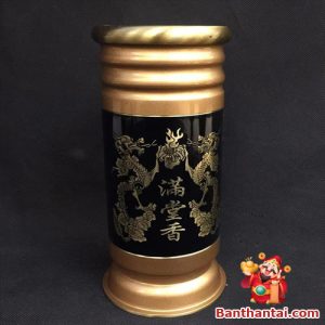 Ống hương Thần Tài hoa sen vàng ohtt-004