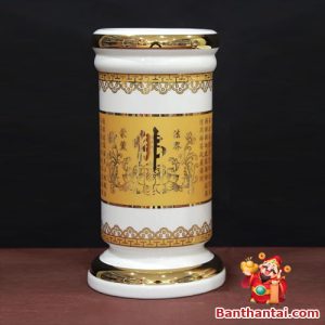 Ống hương Thần Tài tâm kinh vàng ohtt-006