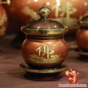 Chén thờ Thần Tài hoa sen chữ Phật cttt-020