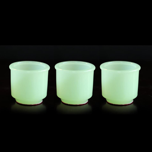 Hình ảnh chén thờ Thần Tài lưu ly xanh ngọc cttt-037