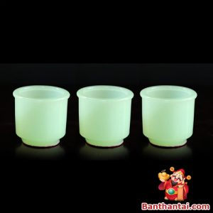 Chén thờ Thần Tài lưu ly xanh ngọc cttt-037
